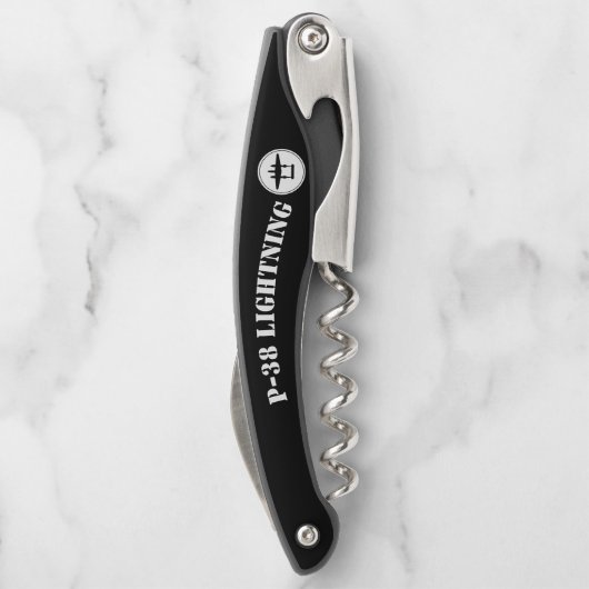 P-38稲妻ステンシル（円形シルエット付） ソムリエナイフ (裏面)