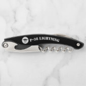 P-38稲妻ステンシル（円形シルエット付） ソムリエナイフ (正面)