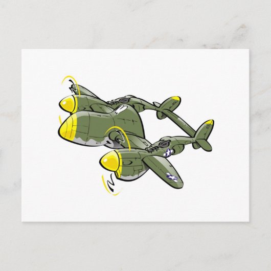 p-38稲妻 ポストカード (正面)