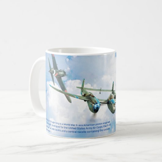 P-38 Lightning コーヒーマグカップ (正面左)