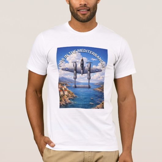 P-38 Lightning in the Mediterranean Theater Tシャツ (正面)