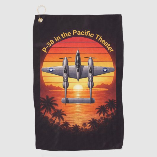 P-38 Lightning in the Pacific ゴルフタオル (正面)