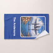 P-38 Lightning Over the Mediterranean ハンドタオル (ハンドタオル)