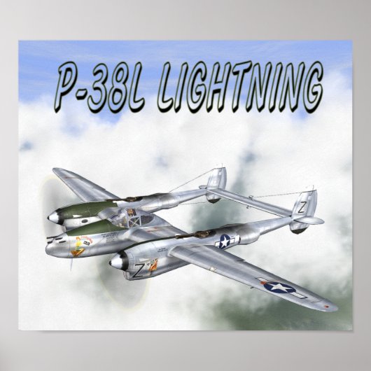 P-38L稲妻ポスター ポスター (正面)