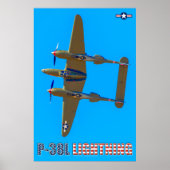 P-38L稲妻 ポスター (正面)