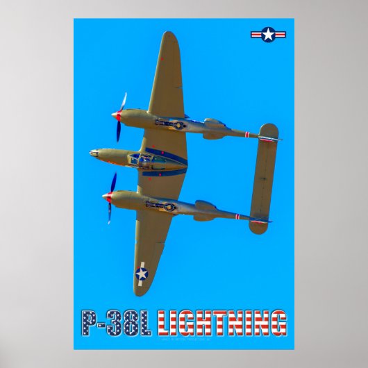 P-38L稲妻 ポスター (正面)