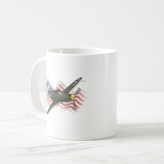 P-39気球第2次世界大戦飛行機 コーヒーマグカップ (正面左)