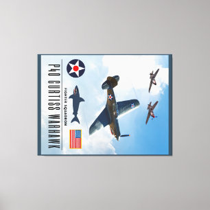 P-40カーティスウォーホーク戦闘隊 キャンバスプリント