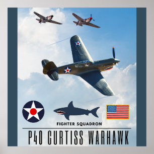 P-40カーティスウォーホーク戦闘隊 ポスター