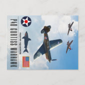 P-40カーティスウォーホーク戦闘隊 ポストカード (正面)