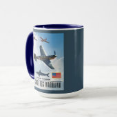 P-40カーティスウォーホーク戦闘隊 マグカップ (正面左)