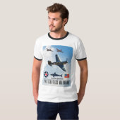 P-40カーティスウォーホーク戦闘隊 Tシャツ (正面フル)