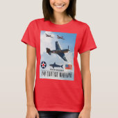 P-40カーティスウォーホーク戦闘隊 Tシャツ (正面)