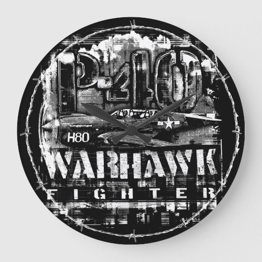 P-40ワルホーク ラージ壁時計 (正面)
