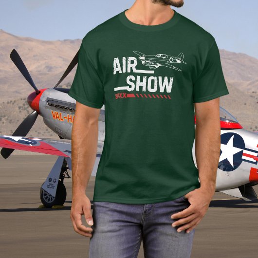 P-40ヴィンテージ飛行機放送WWIIカスタム年 Tシャツ