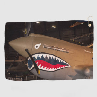 P-40 Warhawkの戦闘機のゴルフタオル ゴルフタオル