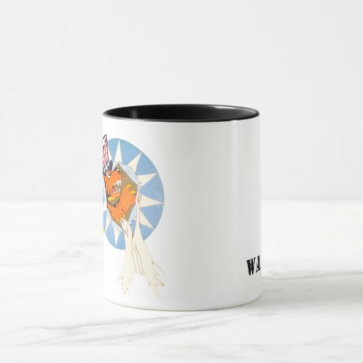 P-40 Warhawkの戦闘機の鼻の芸術のコーヒー・マグ マグカップ (中央)