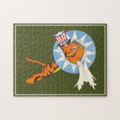 P-40 Warhawkの戦闘機の鼻の芸術のパズル ジグソーパズル (横)