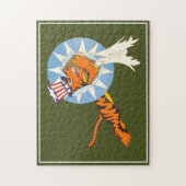 P-40 Warhawkの戦闘機の鼻の芸術のパズル ジグソーパズル (縦)