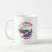 P-40 Warhawkの鮫の口 コーヒーマグカップ (左)