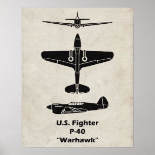 P-40 Warhawkポスター ポスター