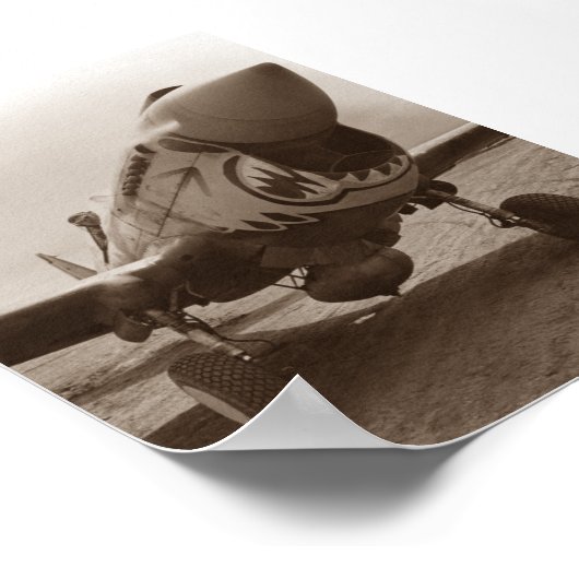 P-40 Warhawk – 第二次世界大戦 ポスター (角)