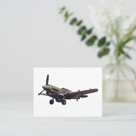 P-40 Warhawk aircraft Cards 名刺 (スタンド正面)