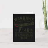P-40 Warhawk Ww2 Fighter Aircraft First To The Fig カード (正面)