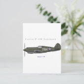 P-40Bパールハーバー防衛 ポストカード (スタンド正面)