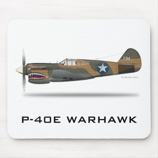 P-40E WARHAWK マウスパッド (正面)