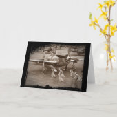 P-47落雷で訓練している戦闘機のパイロット カード (黄色い花)