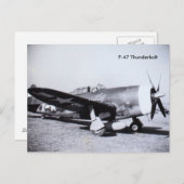P-47 THUNDERBOLT WWII |航空機 ポストカード (正面/裏面)