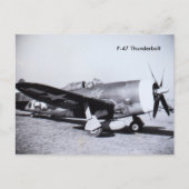 P-47 THUNDERBOLT WWII |航空機 ポストカード (正面)