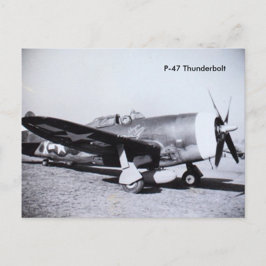 P-47 THUNDERBOLT WWII |航空機 ポストカード (正面)