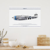 P-47D 356FS USAAF ポスター (キッチン)