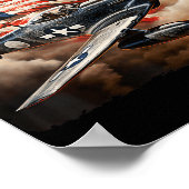 P-51マスタングアメリカ第2次世界大戦戦闘機P-51 Mu ポスター (角)
