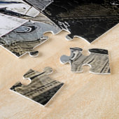 P-51マスタング戦闘機の軍隊写真： ジグソーパズル (側面)