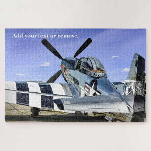 P-51マスタング戦闘機の軍隊写真: ジグソーパズル