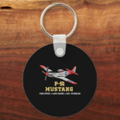 P-51マスタング第二次世界大戦ファイター爆撃機 キーホルダー (正面)