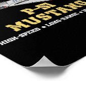 P-51マスタング第二次世界大戦ファイター爆撃機 ポスター (角)