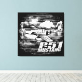 P-51マスタング キャンバスプリント (インサイチュ (ウッドフロア))