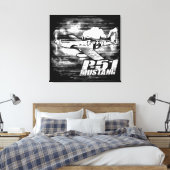 P-51マスタング キャンバスプリント (インサイチュ (寝室))