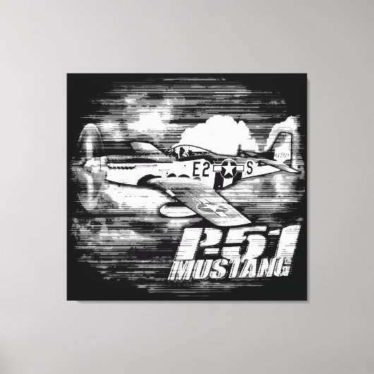 P-51マスタング キャンバスプリント (正面)