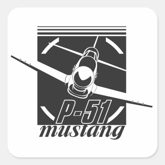 P-51マスタング スクエアシール (正面)