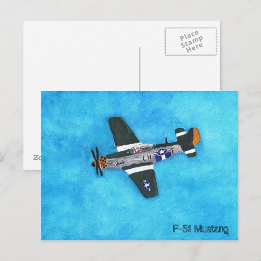 P-51マスタング ポストカード (正面/裏面)