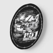 P-51マスタング ラージ壁時計 (傾斜)