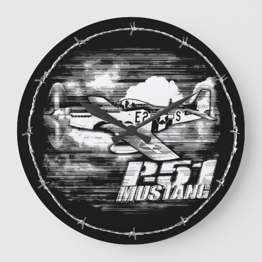 P-51マスタング ラージ壁時計 (正面)
