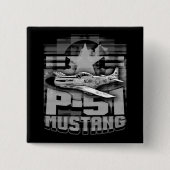 P-51マスタング 缶バッジ (正面)
