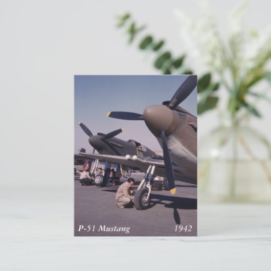 P-51マスタング， 1942 ポストカード (スタンド正面)