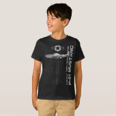 P-51マスタングWWII戦闘機プロフィール Tシャツ (正面フル)